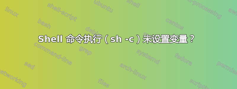 Shell 命令执行（sh -c）未设置变量？