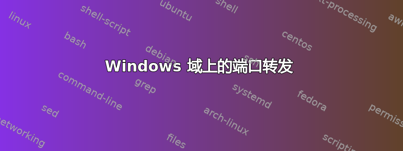 Windows 域上的端口转发