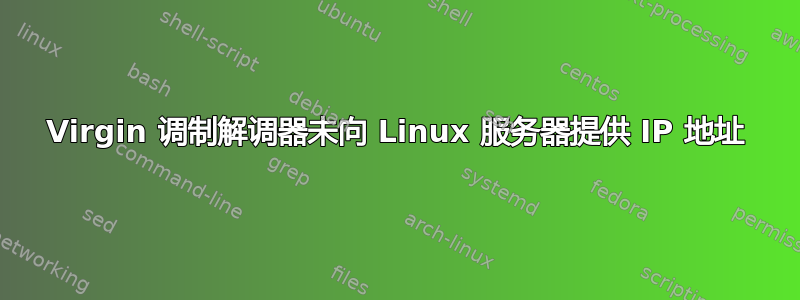 Virgin 调制解调器未向 Linux 服务器提供 IP 地址