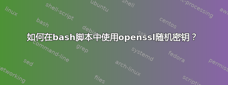 如何在bash脚本中使用openssl随机密钥？