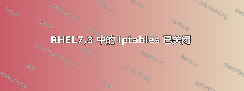 RHEL7,3 中的 Iptables 已关闭