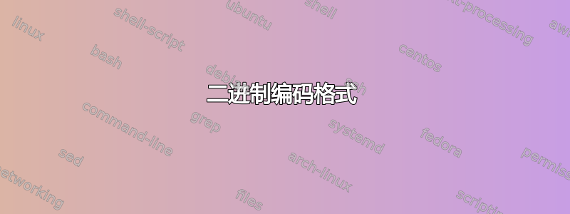 二进制编码格式