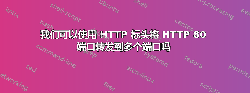 我们可以使用 HTTP 标头将 HTTP 80 端口转发到多个端口吗