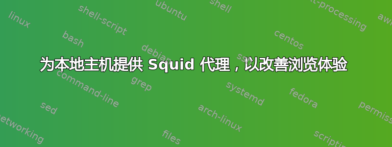 为本地主机提供 Squid 代理，以改善浏览体验