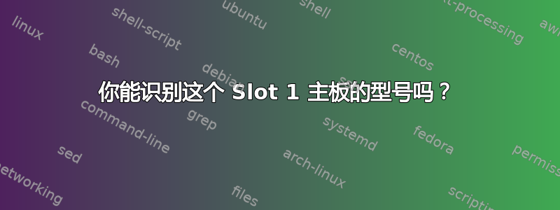 你能识别这个 Slot 1 主板的型号吗？