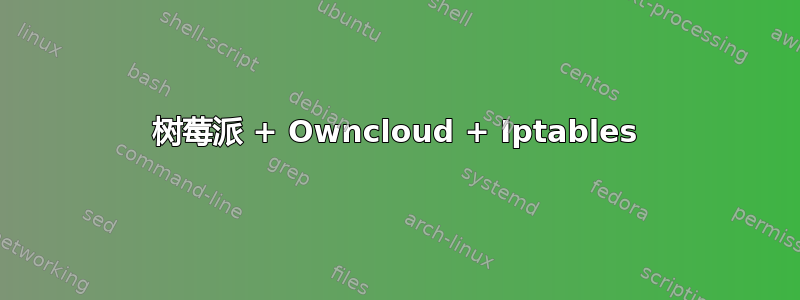 树莓派 + Owncloud + Iptables