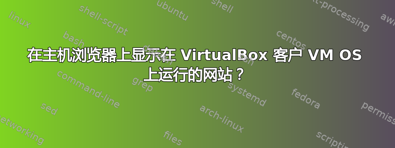 在主机浏览器上显示在 VirtualBox 客户 VM OS 上运行的网站？