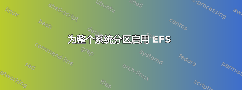 为整个系统分区启用 EFS