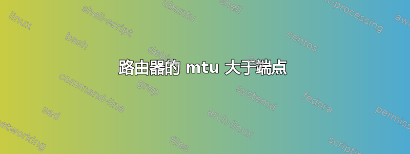 路由器的 mtu 大于端点