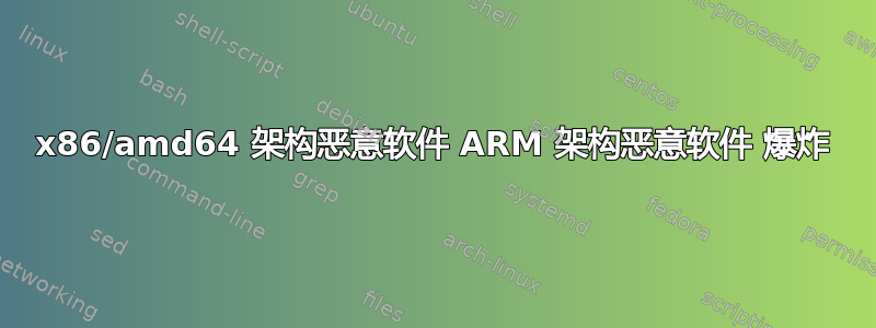 x86/amd64 架构恶意软件 ARM 架构恶意软件 爆炸