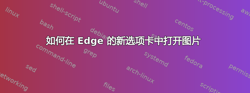 如何在 Edge 的新选项卡中打开图片