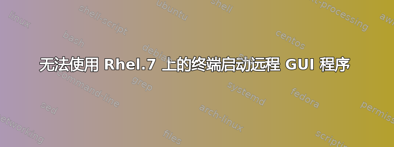 无法使用 Rhel.7 上的终端启动远程 GUI 程序