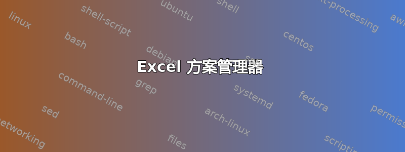 Excel 方案管理器