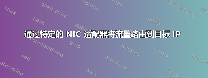 通过特定的 NIC 适配器将流量路由到目标 IP