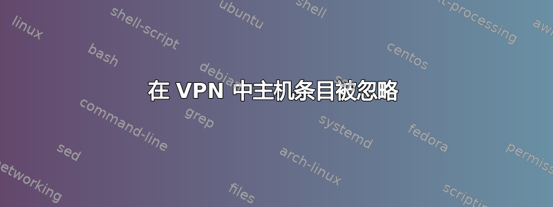 在 VPN 中主机条目被忽略