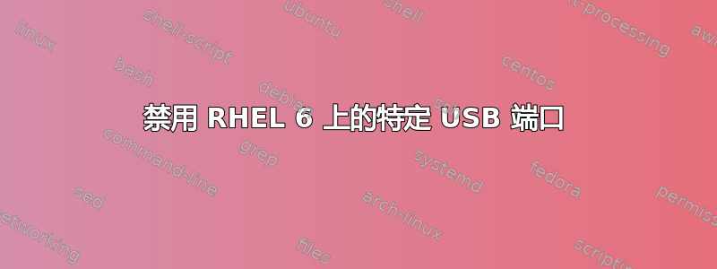 禁用 RHEL 6 上的特定 USB 端口