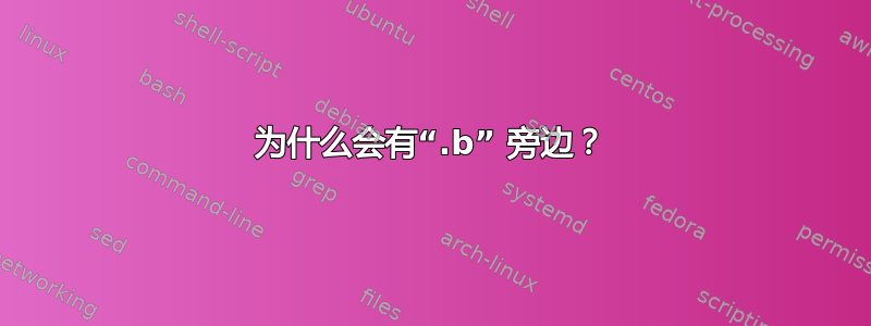 为什么会有“.b” 旁边？