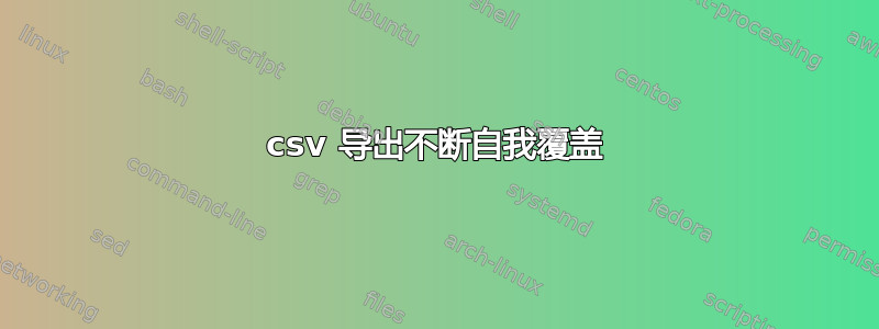 csv 导出不断自我覆盖