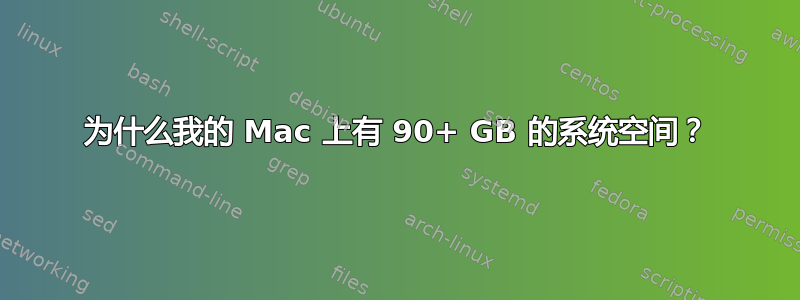 为什么我的 Mac 上有 90+ GB 的系统空间？