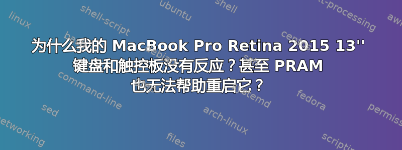 为什么我的 MacBook Pro Retina 2015 13'' 键盘和触控板没有反应？甚至 PRAM 也无法帮助重启它？