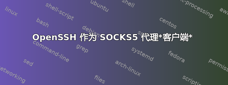 OpenSSH 作为 SOCKS5 代理*客户端*