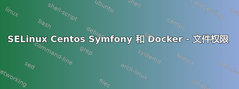 SELinux Centos Symfony 和 Docker - 文件权限