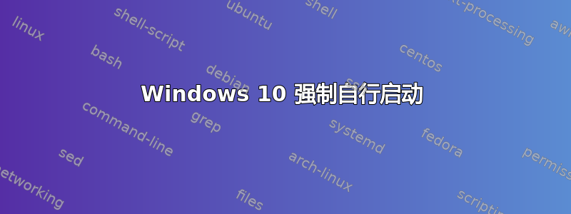 Windows 10 强制自行启动