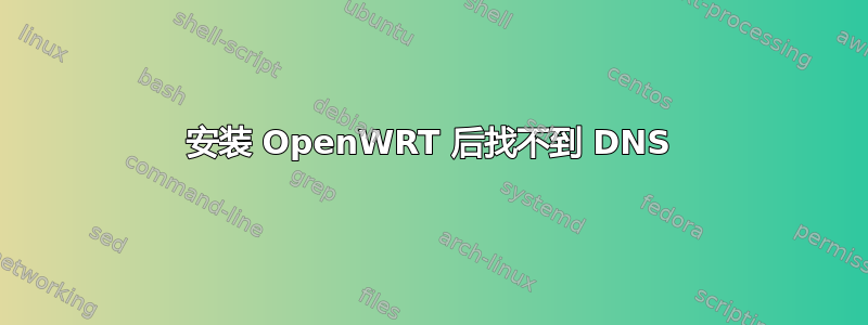 安装 OpenWRT 后找不到 DNS