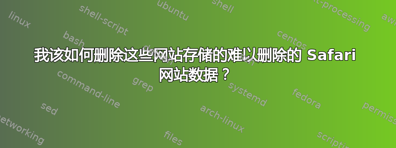 我该如何删除这些网站存储的难以删除的 Safari 网站数据？