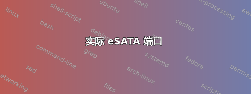 实际 eSATA 端口