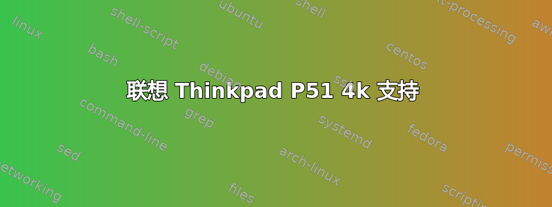 联想 Thinkpad P51 4k 支持