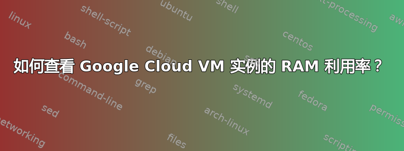 如何查看 Google Cloud VM 实例的 RAM 利用率？