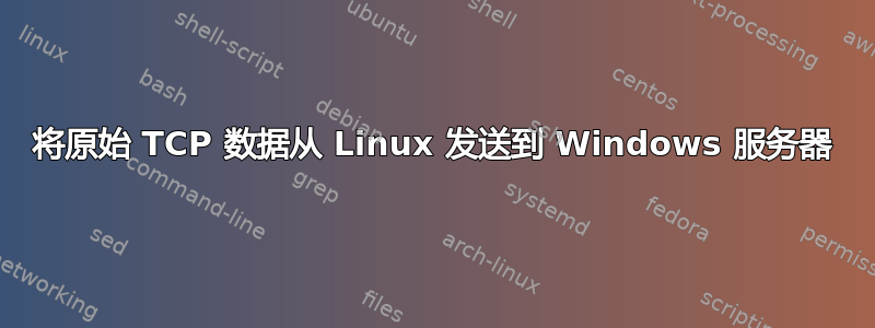 将原始 TCP 数据从 Linux 发送到 Windows 服务器