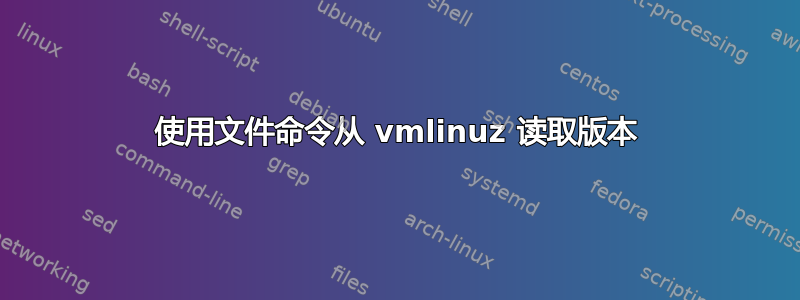 使用文件命令从 vmlinuz 读取版本