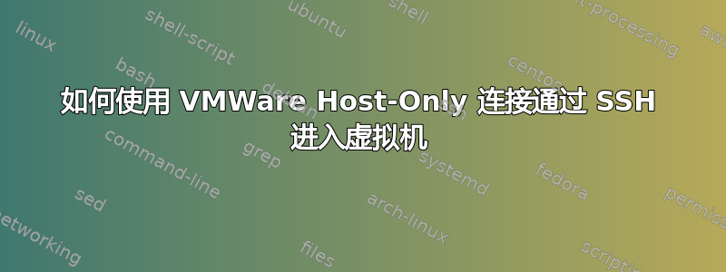 如何使用 VMWare Host-Only 连接通过 SSH 进入虚拟机