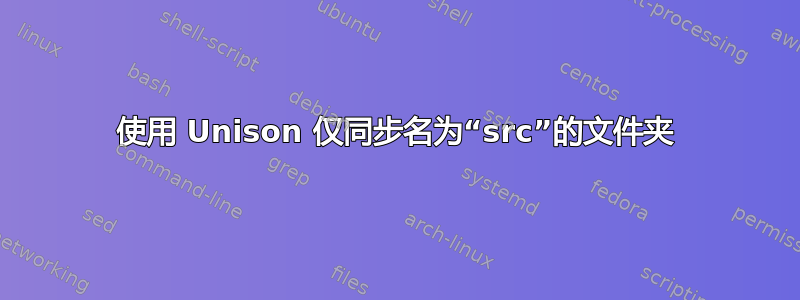使用 Unison 仅同步名为“src”的文件夹