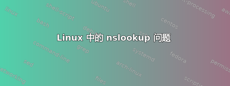 Linux 中的 nslookup 问题