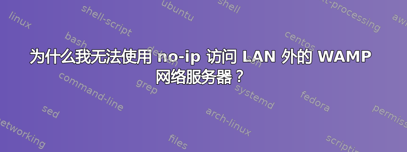 为什么我无法使用 no-ip 访问 LAN 外的 WAMP 网络服务器？