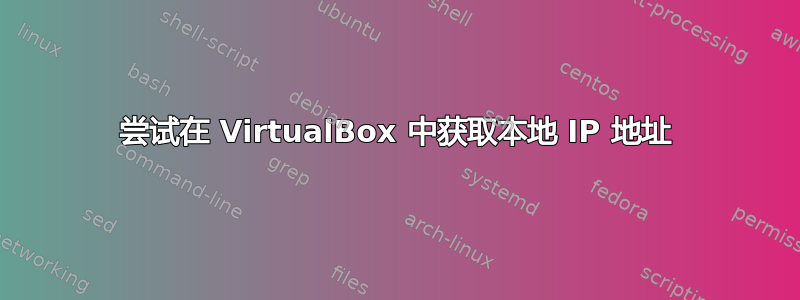 尝试在 VirtualBox 中获取本地 IP 地址