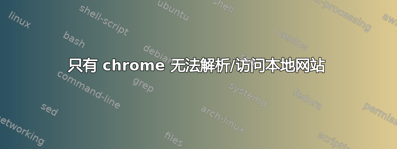 只有 chrome 无法解析/访问本地网站