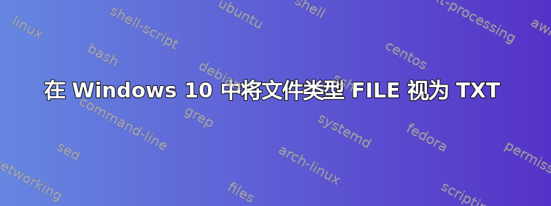 在 Windows 10 中将文件类型 FILE 视为 TXT