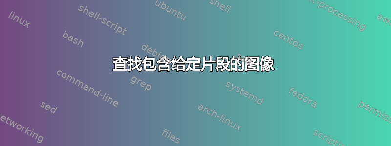 查找包含给定片段的图像