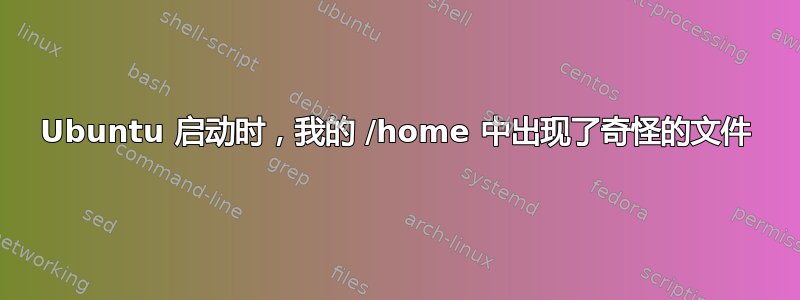 Ubuntu 启动时，我的 /home 中出现了奇怪的文件