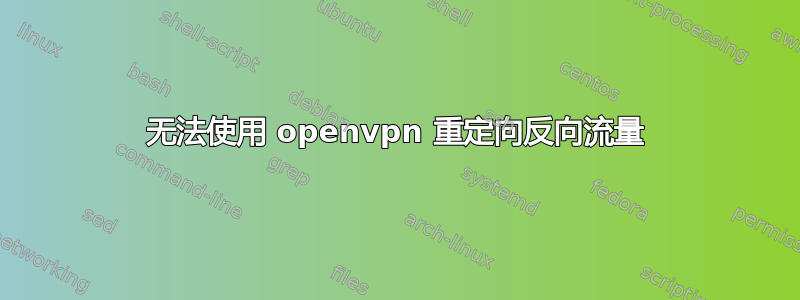 无法使用 openvpn 重定向反向流量