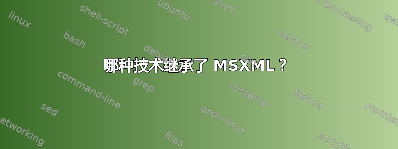 哪种技术继承了 MSXML？