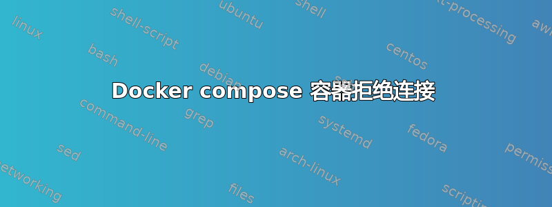 Docker compose 容器拒绝连接