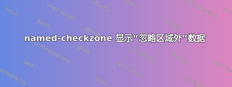 named-checkzone 显示“忽略区域外”数据