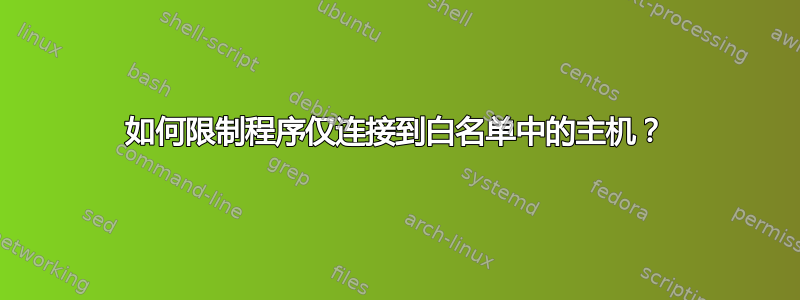 如何限制程序仅连接到白名单中的主机？