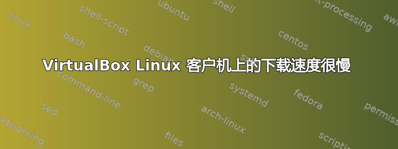 VirtualBox Linux 客户机上的下载速度很慢