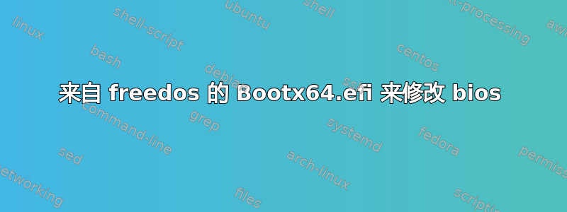 来自 freedos 的 Bootx64.efi 来修改 bios